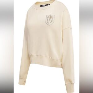 Pro Standard Vegas Golden Knight Womens white neutral crew sweatshirt
